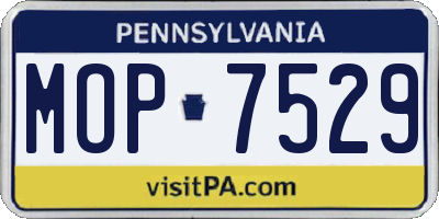 PA license plate MOP7529
