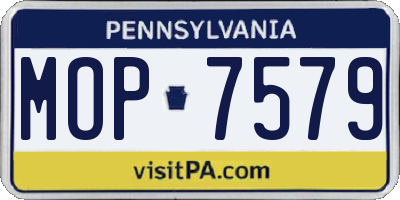 PA license plate MOP7579