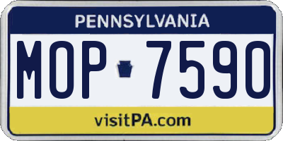 PA license plate MOP7590