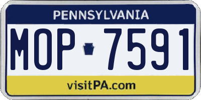 PA license plate MOP7591