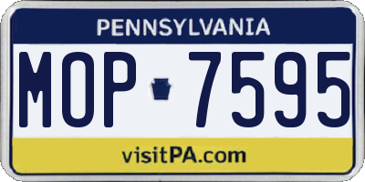 PA license plate MOP7595