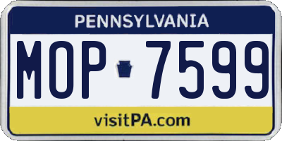 PA license plate MOP7599