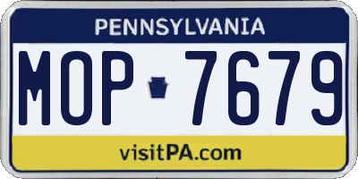 PA license plate MOP7679