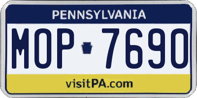 PA license plate MOP7690