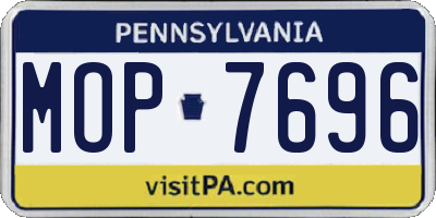 PA license plate MOP7696