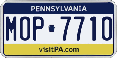 PA license plate MOP7710