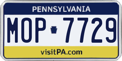 PA license plate MOP7729