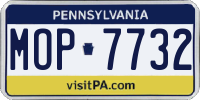 PA license plate MOP7732