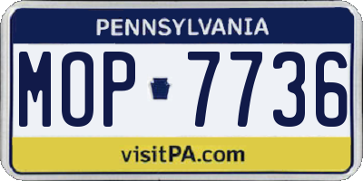 PA license plate MOP7736