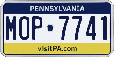 PA license plate MOP7741