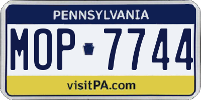 PA license plate MOP7744