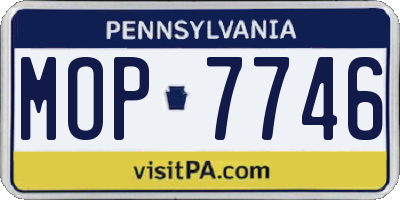 PA license plate MOP7746