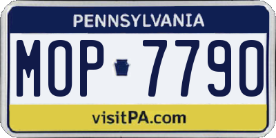 PA license plate MOP7790