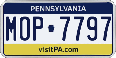 PA license plate MOP7797