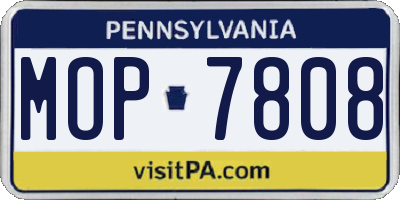 PA license plate MOP7808