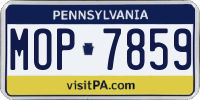 PA license plate MOP7859