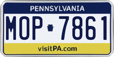 PA license plate MOP7861