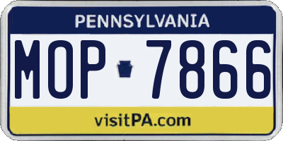 PA license plate MOP7866