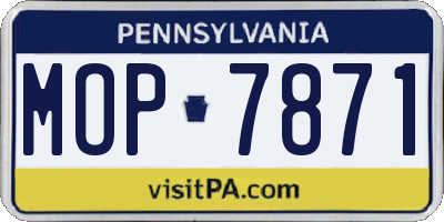 PA license plate MOP7871