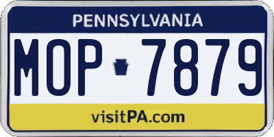 PA license plate MOP7879
