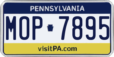 PA license plate MOP7895