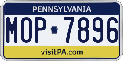 PA license plate MOP7896