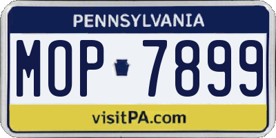PA license plate MOP7899