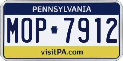 PA license plate MOP7912