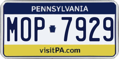 PA license plate MOP7929