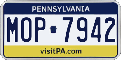 PA license plate MOP7942