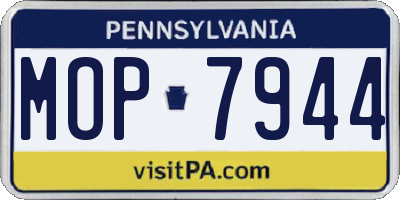 PA license plate MOP7944