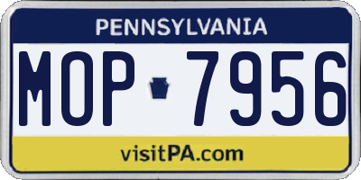 PA license plate MOP7956