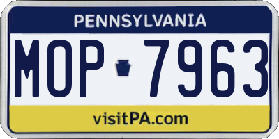 PA license plate MOP7963