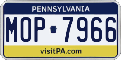 PA license plate MOP7966