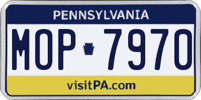 PA license plate MOP7970