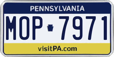 PA license plate MOP7971