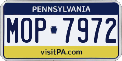 PA license plate MOP7972