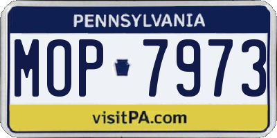 PA license plate MOP7973