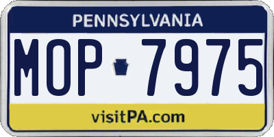 PA license plate MOP7975