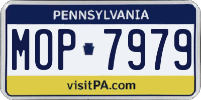 PA license plate MOP7979