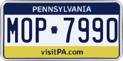 PA license plate MOP7990