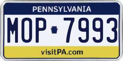 PA license plate MOP7993