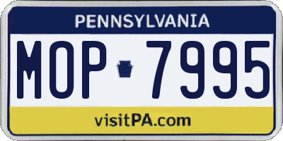 PA license plate MOP7995