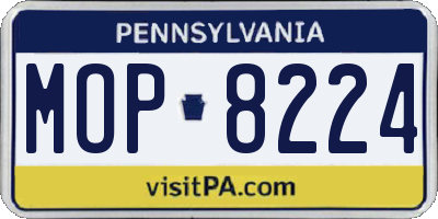 PA license plate MOP8224