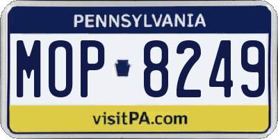 PA license plate MOP8249