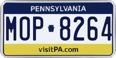 PA license plate MOP8264
