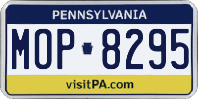 PA license plate MOP8295