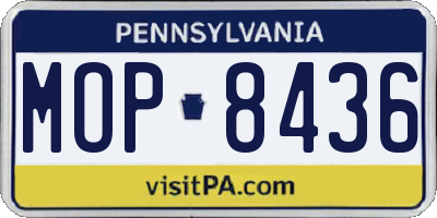 PA license plate MOP8436