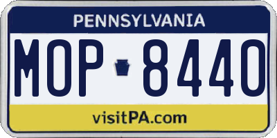 PA license plate MOP8440