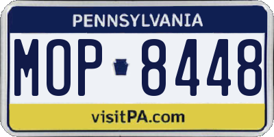 PA license plate MOP8448